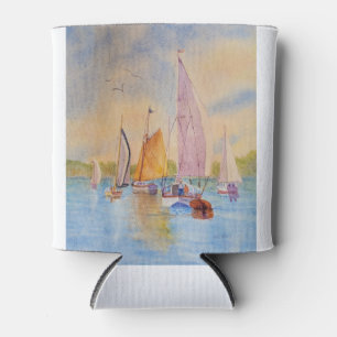 Sailboat Sunset Sailing Notebook Spielkarten Dosenkühler