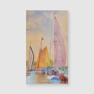 Sailboat Sunset Segelboot Magnetkarte