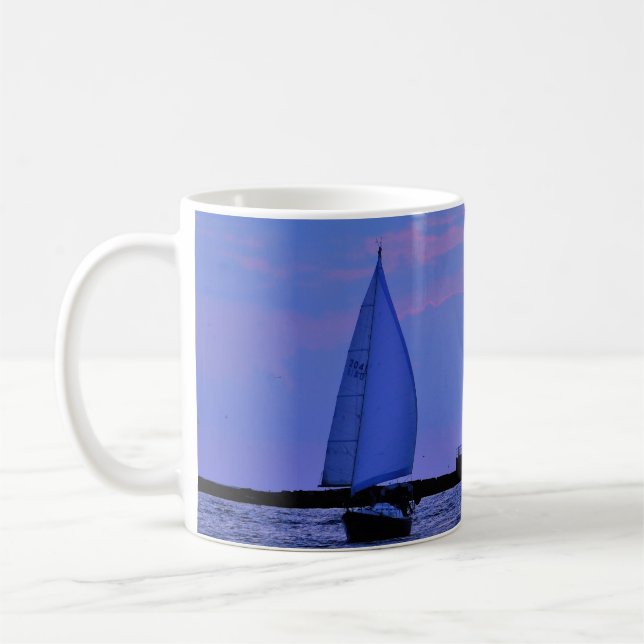 Sailboat Sunset Tasse (Links)