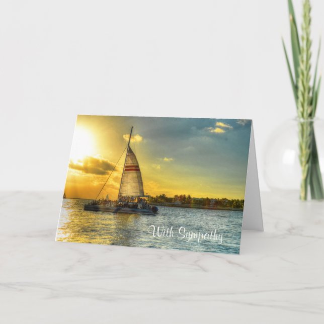 Sailboat Sympathy Card Karte (Vorderseite)