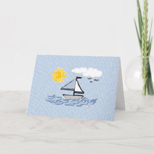 Sailboat Textured Karte