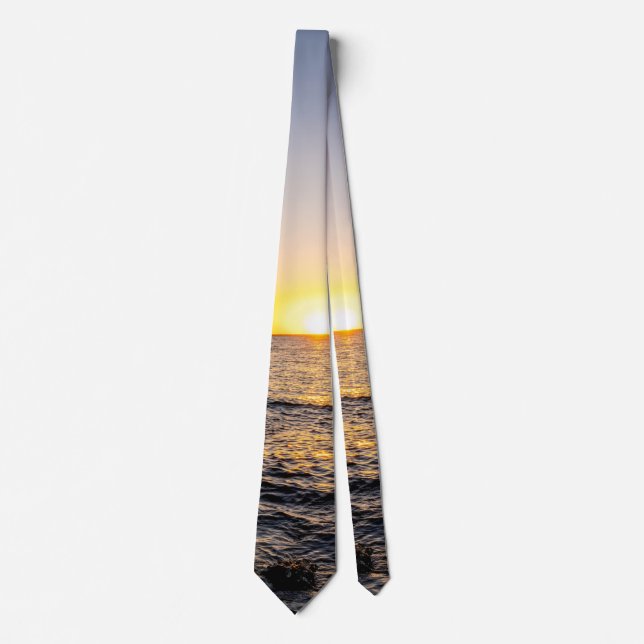 Sailboat und Jetty Sunset Krawatte (Vorderseite)