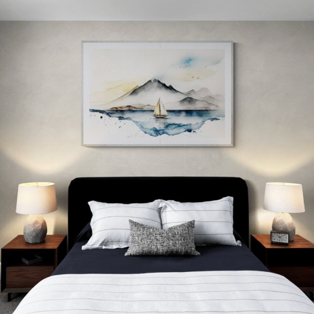 Sailboat Watercolor Poster (Von Creator hochgeladen)