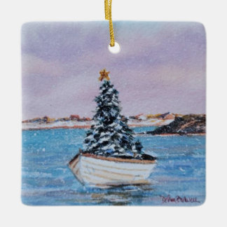 Sailboat Winterschmuck Keramikornament