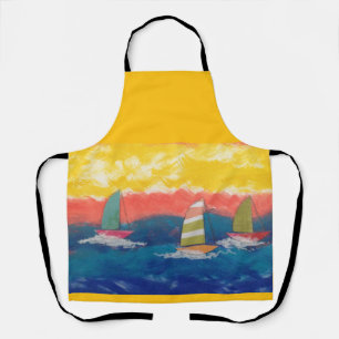 Sailboats All-over-Print-Schürze Schürze