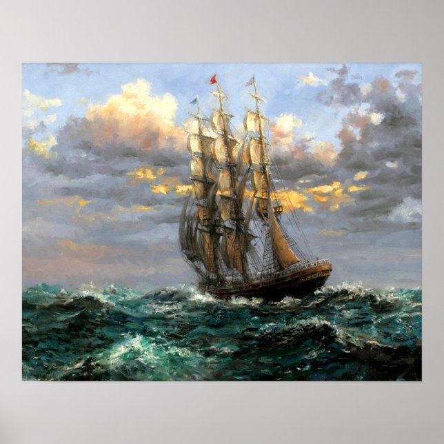sailboats  painting 48 poster (Vorne)