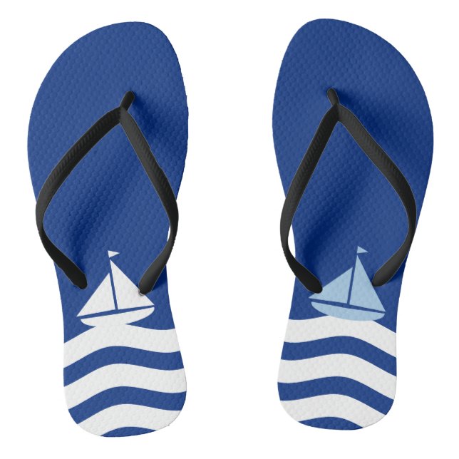 Sailboote Day Custom Flip Flops (Fußbett)