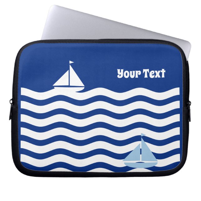 Sailboote Day Custom Laptopschutzhülle (Vorderseite)