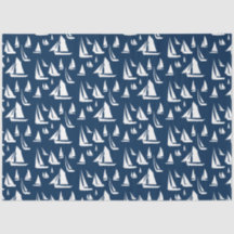 Sailboote Nautical Navy Blue 