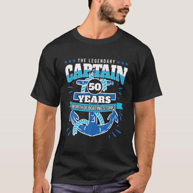 Sailer 50th Birthday Cruise - 50 Jahre alter Capta T-Shirt (Vorderseite)