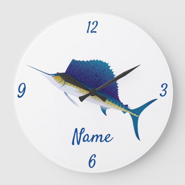 Sailfish Thunder_Cove Große Wanduhr (Vorderseite)