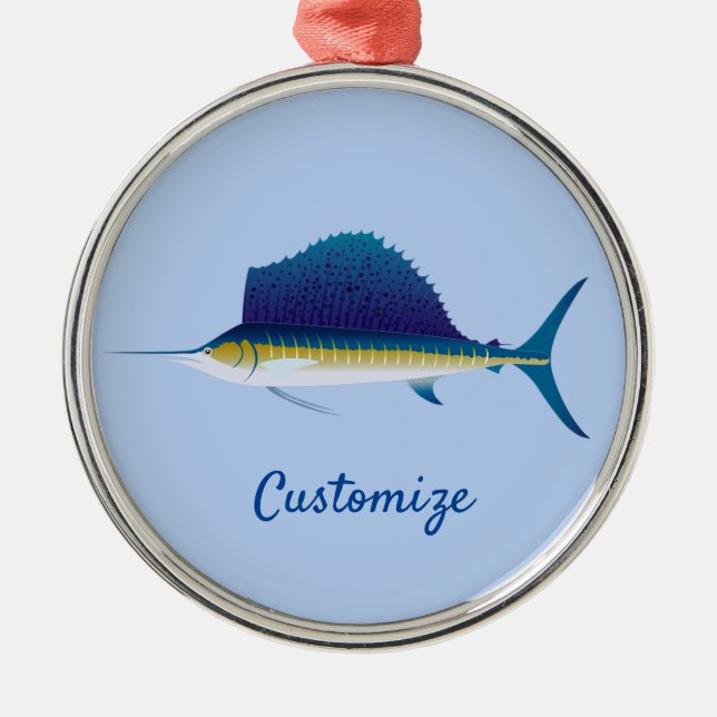 Sailfish Thunder_Cove Ornament Aus Metall (Vorne)