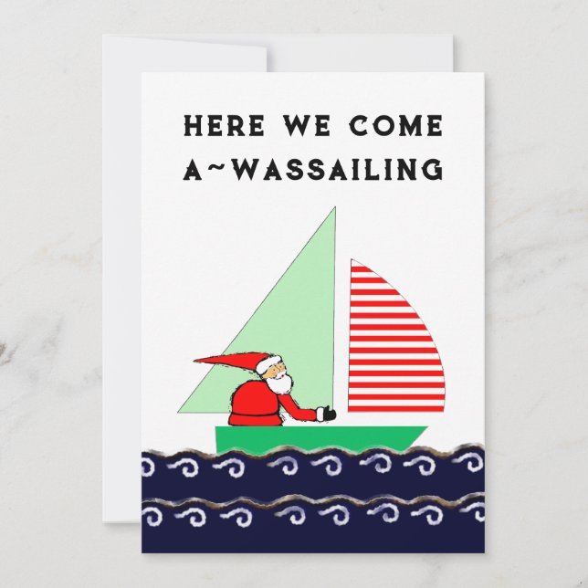 Sailing Christmas cards Feiertagskarte (Vorderseite)