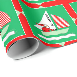 Sailing Christmas Gift Geschenkpapier
