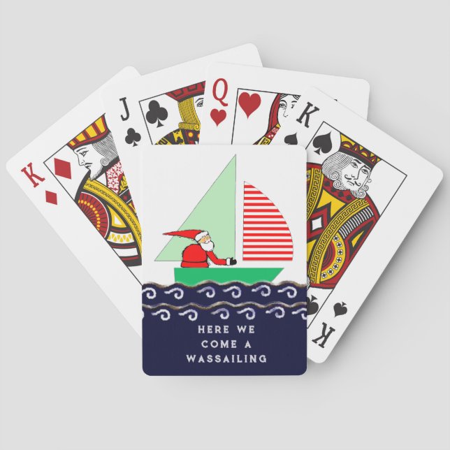 Sailing Christmas Holiday Spielkarten (Rückseite)