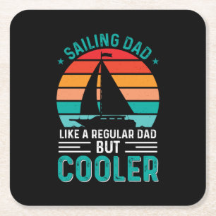 Sailing Dad Rechteckiger Pappuntersetzer