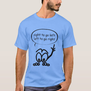 Sailing Funny Droite Instruction T-shirt gauche