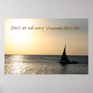 Sailing Into the Sunset Poster