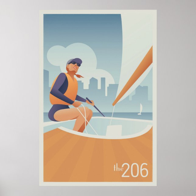 Sailing Lake Union, Seattle Poster (Vorne)