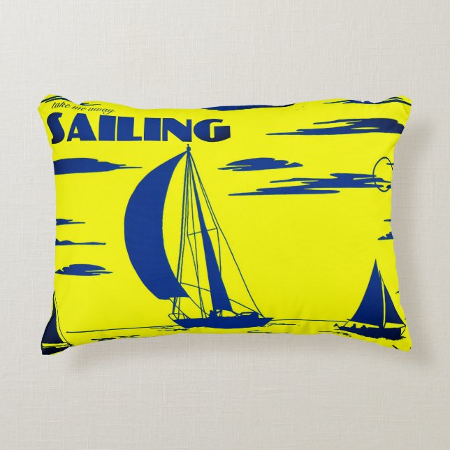 "Sailing" Ocean Art Pillow Dekokissen (Vorderseite)