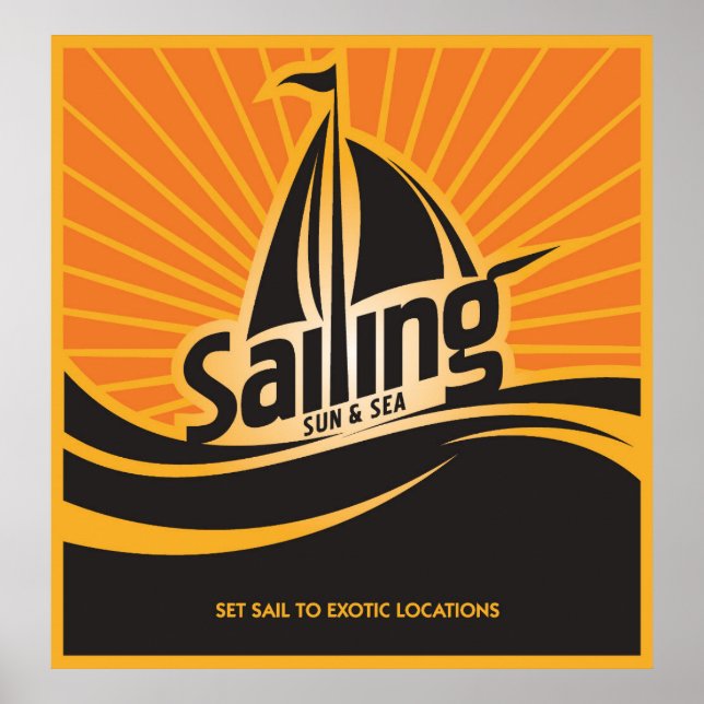 Sailing Sun And Sea Poster (Vorne)