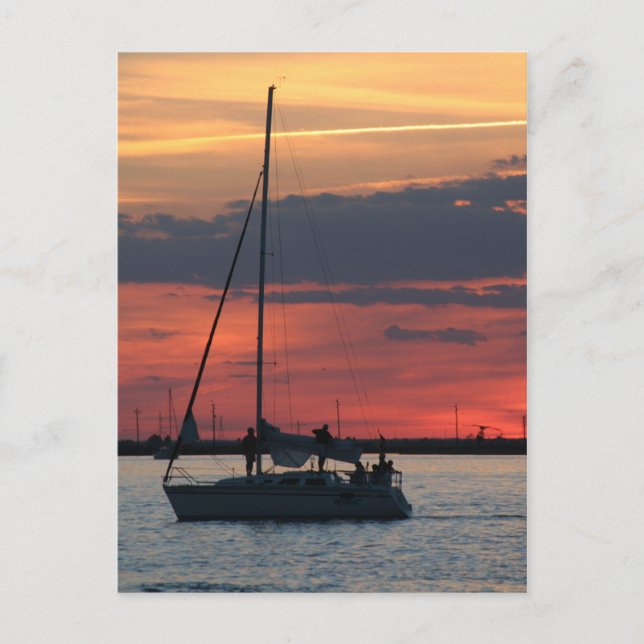 Sailing @ Sunset Postkarte (Vorderseite)