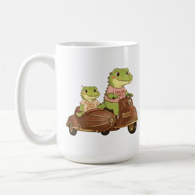Sailor Ace and First Mate Gator Duo - Retro Advent Kaffeetasse (Links)