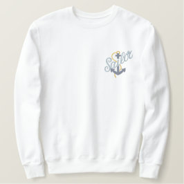 Sailor Anchor Besticktes Sweatshirt
