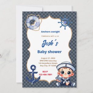 Sailor Baby Shower Einladung