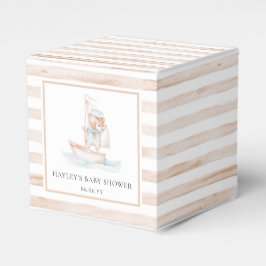 Sailor Bear Tan Stripe Babydusche Geschenkschachtel