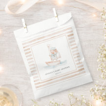 Sailor Bear Tan Stripe Babydusche