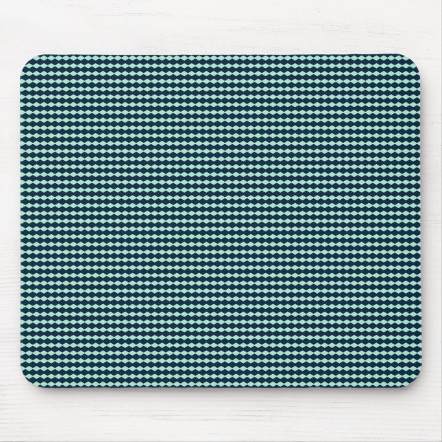 Sailor Blue und Mint Repeat-Muster Mousepad (Vorne)