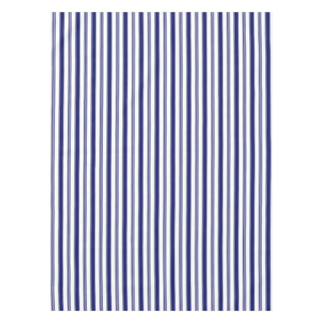 Sailor Blue Vertikale Streifen Tischdecke (Vorderseite)