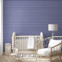 Sailor Blue & White Streifen (mittlerer Maßstab)