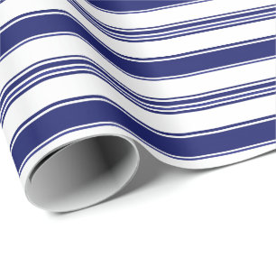 Sailor Blue & White Stripe (groß) Geschenkpapier