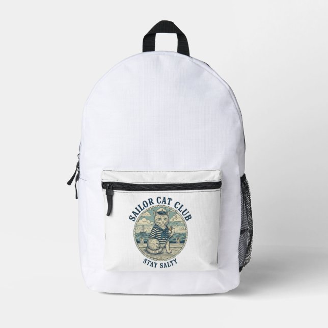 Sailor Cat Club Bedruckter Rucksack (Vorderseite)