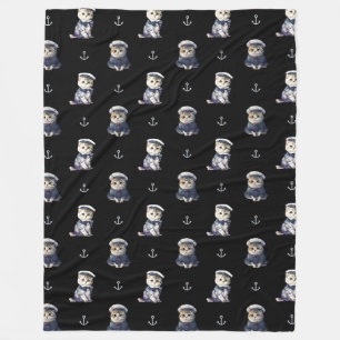 SAILOR CAT FLEECEDECKE