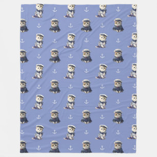 SAILOR CAT FLEECEDECKE