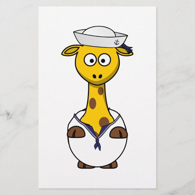 Sailor Giraffe Cartoon (Vorderseite)