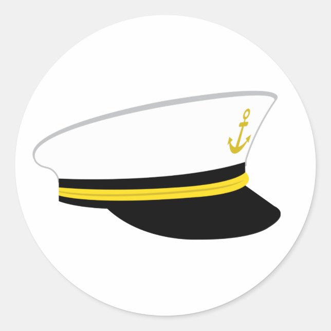 Sailor Hat Runder Aufkleber (Vorderseite)