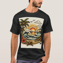 Sailor Jerry Tropical Paradise Tattoo-Kunst T-Shirt