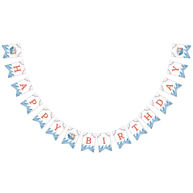 Sailor Nautical Summer Wimpelkette (Alle)