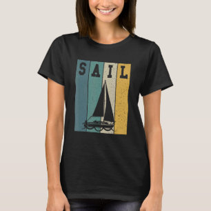 Sailor Sailboat Sunset Boot Kapitän Segeln 1 T-Shirt