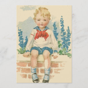 Sailor Suit Boy Invitation à la fête d'anniversair