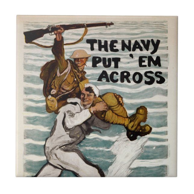 Sailor Wading, als er einen Soldaten auf Schulter  Fliese (Vorderseite)