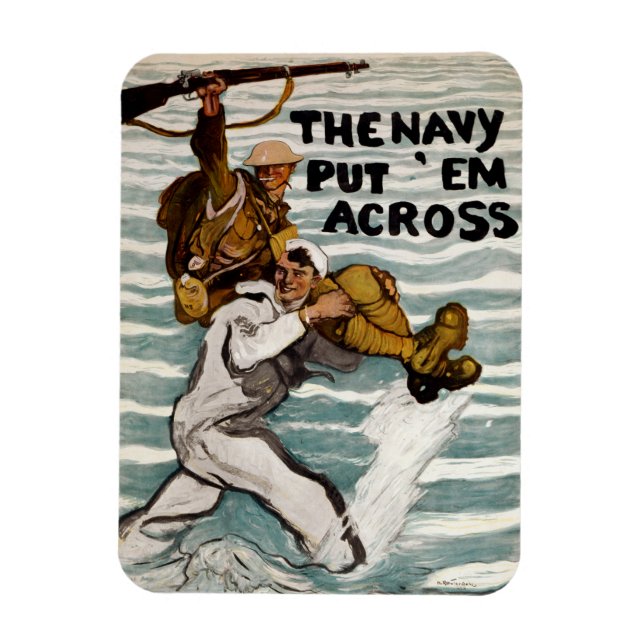 Sailor Wading, als er einen Soldaten auf Schulter  Magnet (Vertikal)