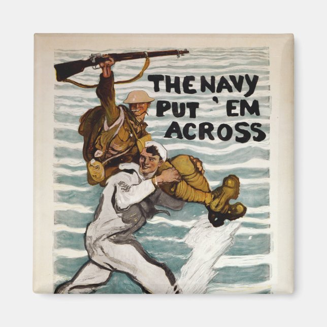 Sailor Wading, als er einen Soldaten auf Schulter  Magnet (Vorne)