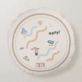 Sailor's Dream Nursery Round Coussin