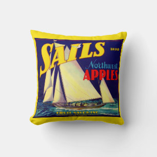 Sails im Nordwesten von Äpfeln der 1930er Jahre kr Kissen