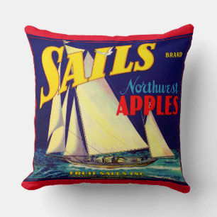 Sails im Nordwesten von Äpfeln der 1930er Jahre kr Kissen